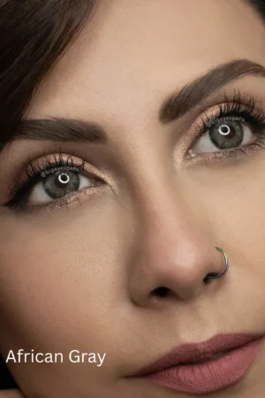 African Gray | Yearly Contact Lenses | 1 Pair + Free Solution Kit